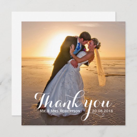 Hochzeit Danke Foto (Vorne/Hinten)