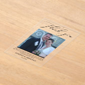 Hochzeit Danke Foto Acryleinladungen (Ablage )