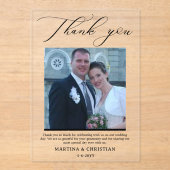 Hochzeit Danke Foto Acryleinladungen (Vorderseite)