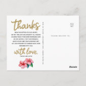 Hochzeit Danke | Foto an der Tropengrenze Postkarte (Rückseite)