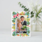 Hochzeit Danke | Foto an der Tropengrenze Postkarte (Stehend Vorderseite)