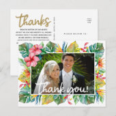 Hochzeit Danke | Foto an der Tropengrenze Postkarte (Vorne/Hinten)