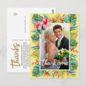 Hochzeit Danke | Foto an der Tropengrenze Postkarte (Vorne/Hinten)