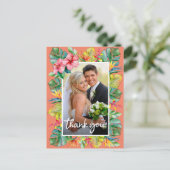 Hochzeit Danke | Foto an der Tropengrenze Postkarte (Stehend Vorderseite)