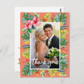 Hochzeit Danke | Foto an der Tropengrenze Postkarte (Vorne/Hinten)