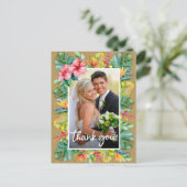 Hochzeit Danke | Foto an der Tropengrenze Postkarte (Stehend Vorderseite)