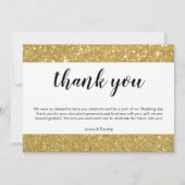 Hochzeit Danke Foto Brautbäume Gold Imitate Folie (Rückseite)