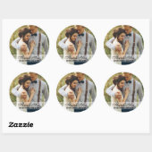 Hochzeit Danke Foto Gefallen Stickers R (Blatt)