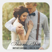 Hochzeit Danke Foto Gefallen Stickers S (Vorderseite)