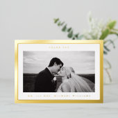 HOCHZEIT DANKE | Foto hinzufügen Folien Feiertagskarte (Stehend vorne)