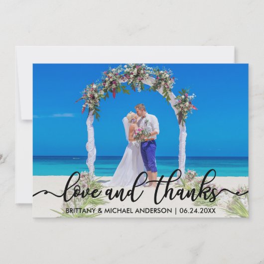 Hochzeit Danke | Foto Liebe und Dank (Vorderseite)