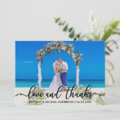 Hochzeit Danke | Foto Liebe und Dank (Stehend Vorderseite)