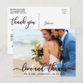 Hochzeit Danke | Foto Liebe und Dank B Postkarte (Vorne/Hinten)