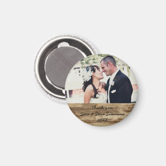Hochzeit Danke, Foto Magnet (Vorderseite/Rückseite)