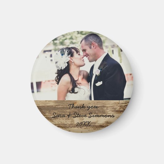 Hochzeit Danke, Foto Magnet (Vorne)