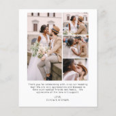 Hochzeit Danke Foto Minimalistisch Romantische Kar (Rückseite)