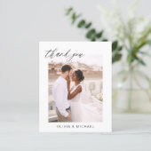 Hochzeit Danke Foto Minimalistisch Romantische Kar (Stehend Vorderseite)