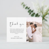Hochzeit Danke Foto Minimalistisch Simple (Stehend Vorderseite)