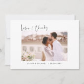Hochzeit Danke Foto Minimalistisch Simple (Vorderseite)