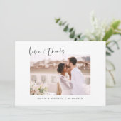 Hochzeit Danke Foto Minimalistisch Simple (Stehend Vorderseite)