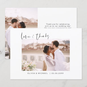 Hochzeit Danke Foto Minimalistisch Simple