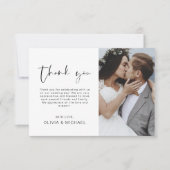 Hochzeit Danke Foto Minimalistisch Simple (Vorderseite)
