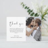 Hochzeit Danke Foto Minimalistisch Simple (Stehend Vorderseite)