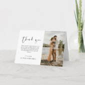 Hochzeit Danke Foto Minimalistisch Simple (Vorderseite)
