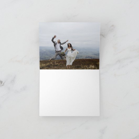 Hochzeit Danke Foto Minimalistisch Simple (Innenseite)