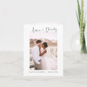 Hochzeit Danke Foto Minimalistisch Simple (Vorderseite)