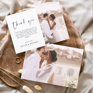 Hochzeit Danke Foto Minimalistisch Simple