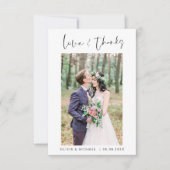 Hochzeit Danke Foto Minimalistisch Simple (Vorderseite)
