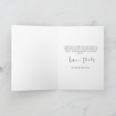 Hochzeit Danke Foto Minimalistisch Simple (Innenseite)