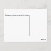 Hochzeit Danke Foto Post Card Postkarte (Rückseite)