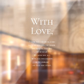 Hochzeit Danke für die Teilnahme Fensteraufkleber (Blatt 2)