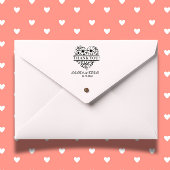 Hochzeit Danke für Foral Theme Permastempel