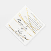 Hochzeit Danke Gedicht Gold Lights Confetti einfac Serviette (Ecke)