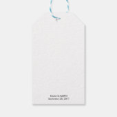 Hochzeit Danke, Geschenk Tag - Kraft Geschenkanhänger (Rückseite)