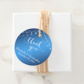 Hochzeit danke Ihnen Blue Ombre w/ Lights Geschenkanhänger (Beispiel)