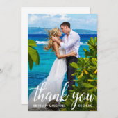 Hochzeit danke Ihnen Bride Groom Foto Card (Vorne/Hinten)