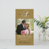 Hochzeit danke Ihnen Bride Groom Foto Cards (Stehend Vorderseite)