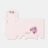 Hochzeit danke Ihnen Chic Pink Floral Gefallen Box Geschenkschachtel (Ungefaltet)