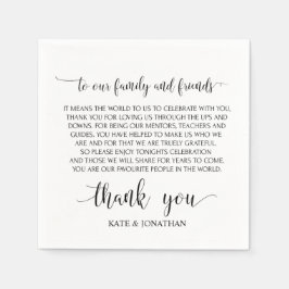 Hochzeit danke Ihnen Cocktail Napkins für Empfang Serviette