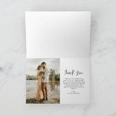 Hochzeit danke Ihnen Foto Minimalistisch (Innenseite)