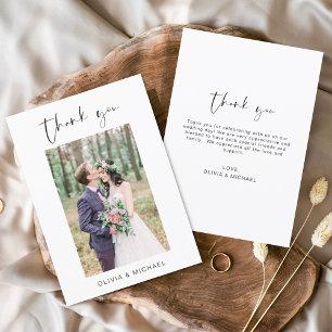 Hochzeit danke Ihnen Foto Minimalistisch