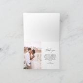 Hochzeit danke Ihnen Foto Minimalistisch (Innenseite)