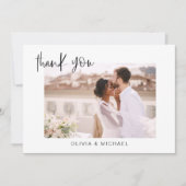 Hochzeit danke Ihnen Foto Minimalistisch (Vorderseite)