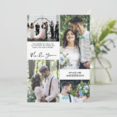 Hochzeit danke Ihnen Fotocollage (Stehend Vorderseite)