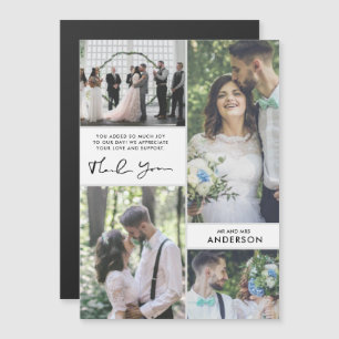 Hochzeit danke Ihnen Fotocollage Magnetkarte