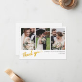 Hochzeit danke Ihnen Fotocollage Mitteilungskarte (Vorderseite/Rückseite Beispiel)